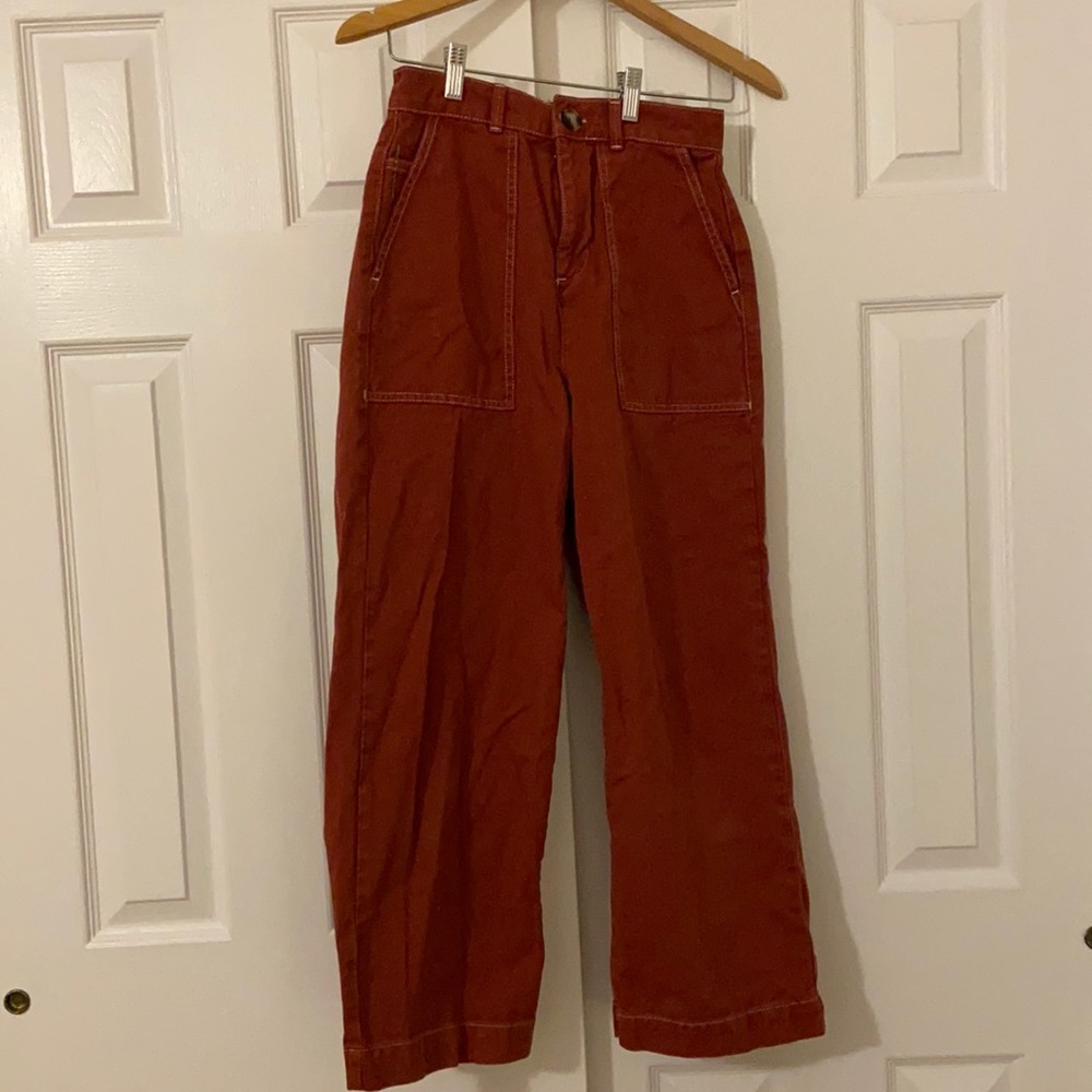 BDG red wide leg pants